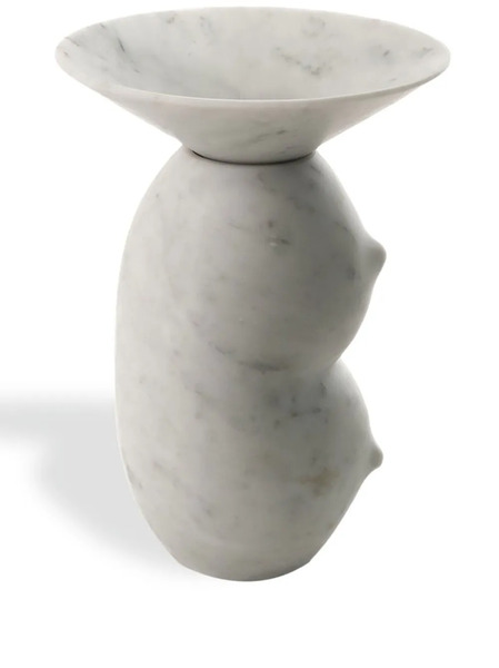  Bloc Studios Clelia Sculpted Marble Vase - White 