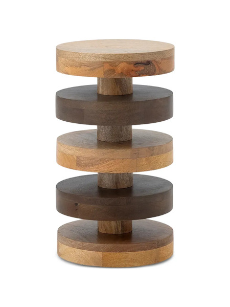  Bloomingville Franka Round-stacked Side Table - Brown 