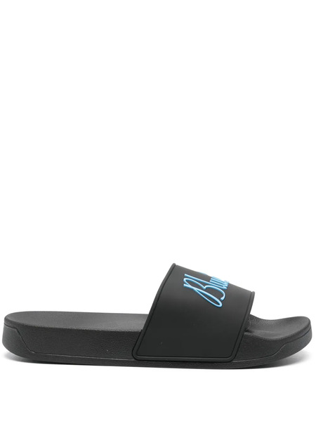  Blue Sky Inn 3d-logo Open-toe Slides - Black 