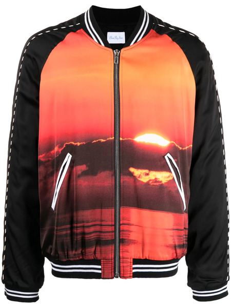  Blue Sky Inn Graphic-print Bomber Jacket - Black 