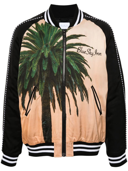  Blue Sky Inn Graphic-print Bomber Jacket - Black 