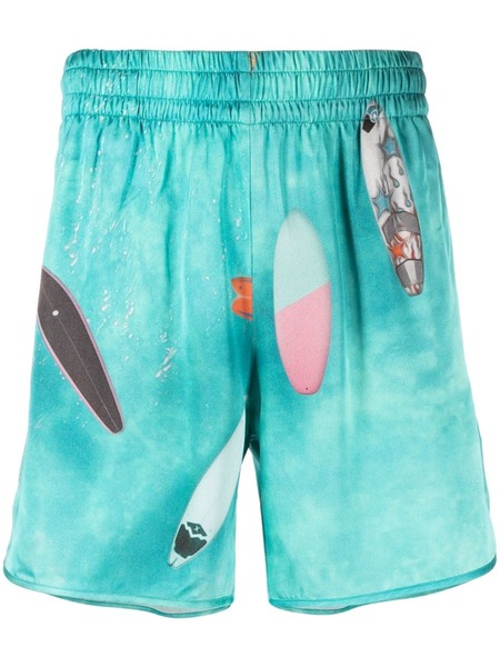  Blue Sky Inn Graphic-print Deck Shorts 