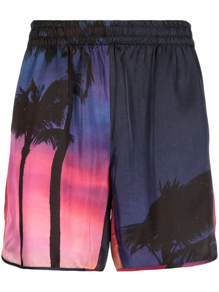  Blue Sky Inn Graphic-print Elasticated-waist Shorts 