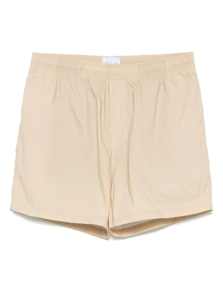  Blue Sky Inn Logo-embossed Swim Shorts - Neutrals 