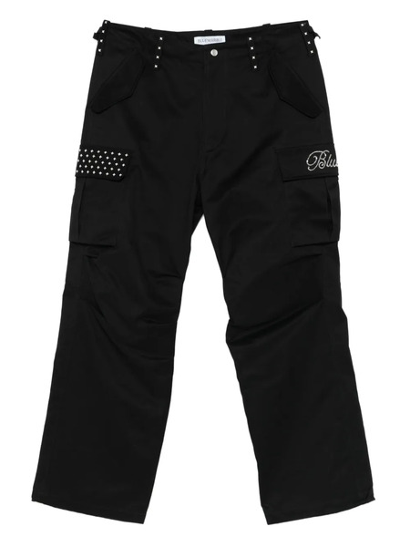  Bluemarble Embroidered Cargo Trousers - Black 