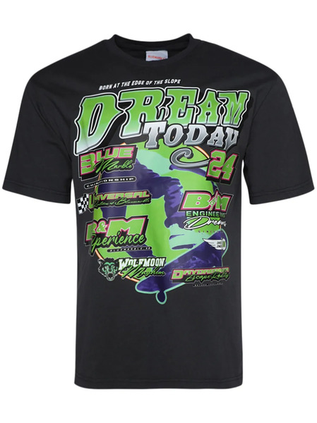  Bluemarble Moto Print T-shirt - Black 