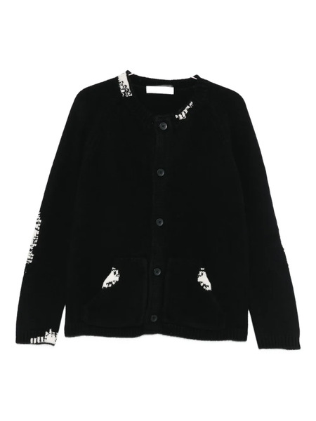  Bluemarble Wool Cardigan - Black 