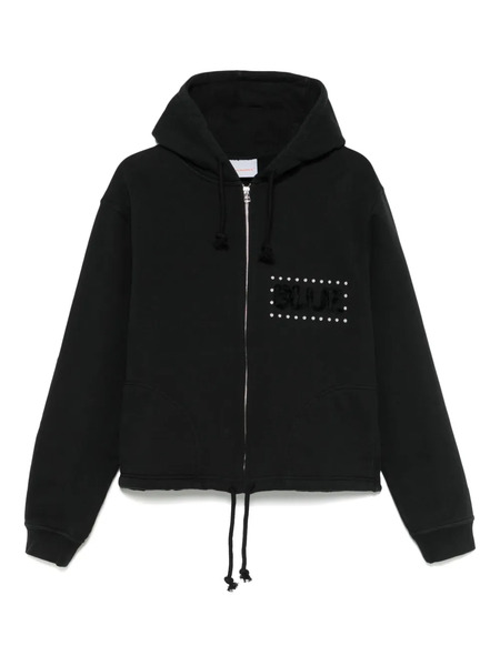  Bluemarble Zip-up Hoodie - Black 