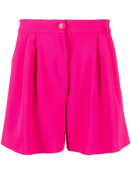  Blugirl Box-pleated Wide Leg Shorts - Pink 