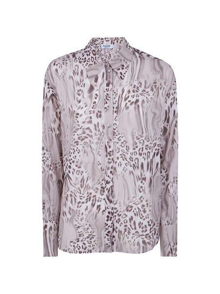  Blugirl Buttoned Animal Print Shirt - Grey 