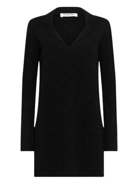  Blugirl Collared Mini Dress - Black 