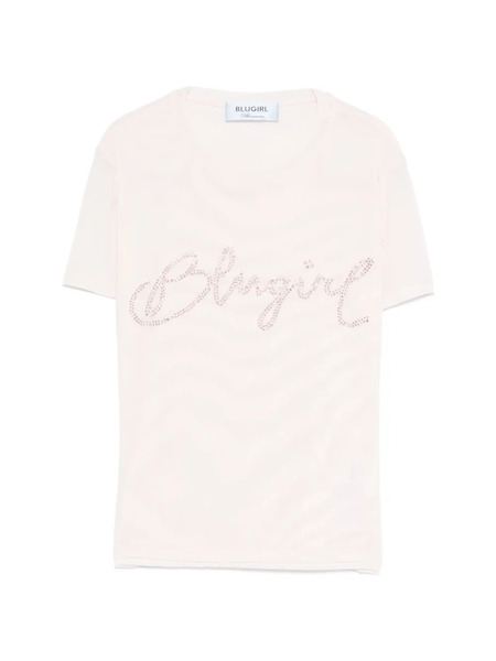  Blugirl Crystal-embellishment T-shirt - Pink 