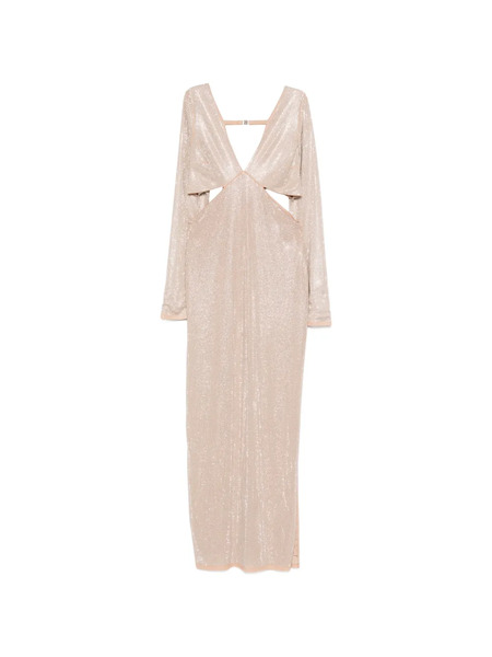  Blugirl Cut-out V-neck Maxi Dress - Neutrals 