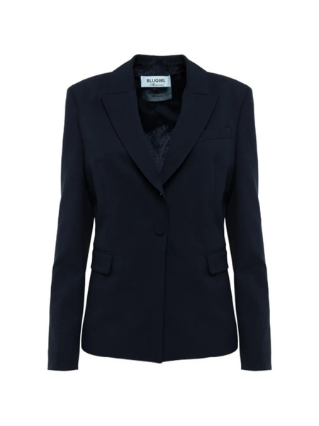  Blugirl Peak-lapel Single-breasted Blazer - Black 