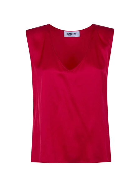  Blugirl V-neck Sleeveless Top - Pink 