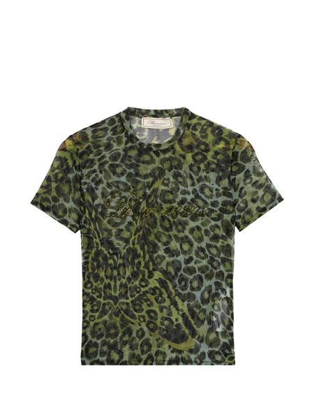  Blumarine Animal-pattern Blouse - Green 