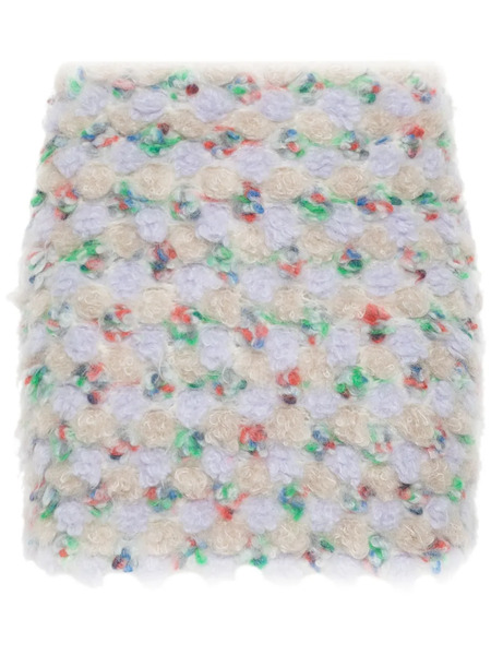  Blumarine Bouclé Mini Skirt - Neutrals 