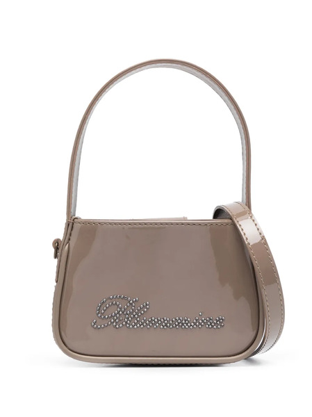  Blumarine Crystal-embellished Logo Mini Bag - Brown 