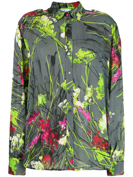  Blumarine Floral Print Shirt - Grey 