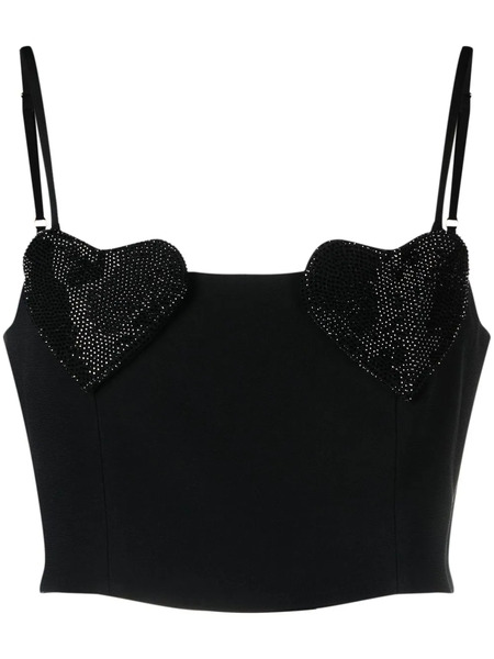  Blumarine Heart-patch Crop-top - Black 