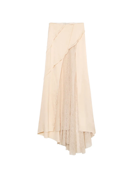  Blumarine Lace-detail Asymmetrical Skirt - Neutrals 