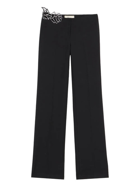  Blumarine Lace-embellished Trousers - Black 