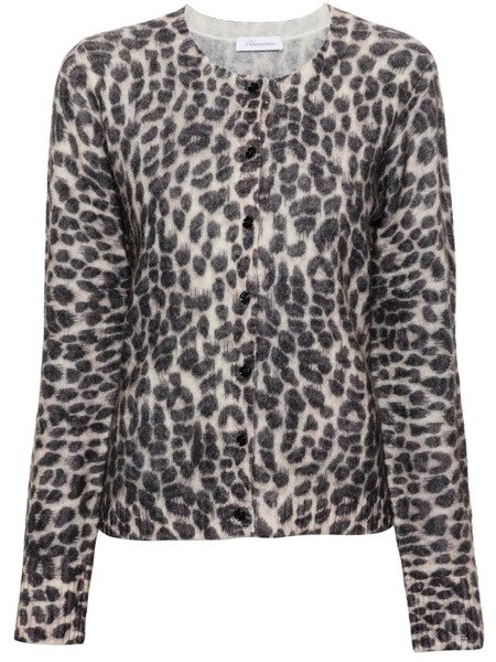  Blumarine Leopard-print Cardigan - Grey 