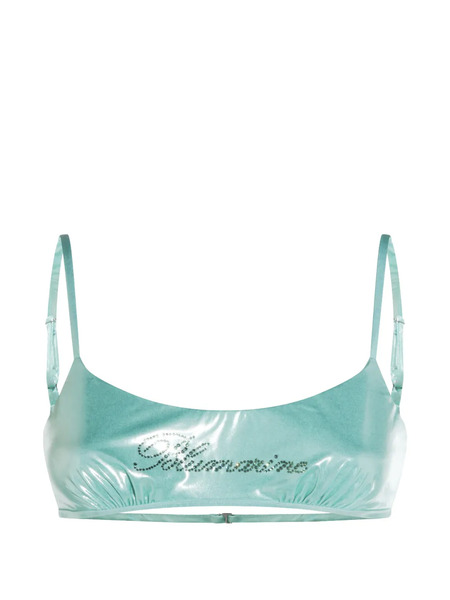 Blumarine Logo-detail Bikini Top - Blue 