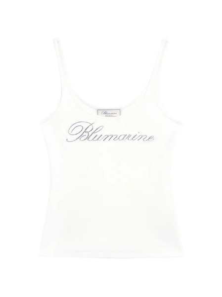  Blumarine Logo-embroidered Top - White 