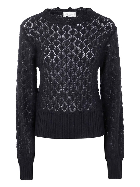  Blumarine Open-knit Sweater - Black 