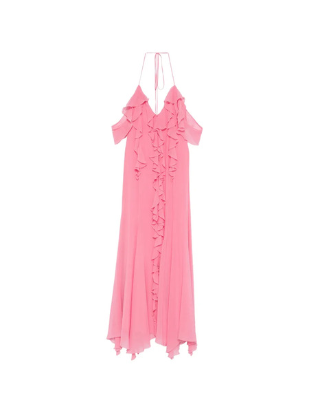  Blumarine Ruffled Halter Dress - Pink 