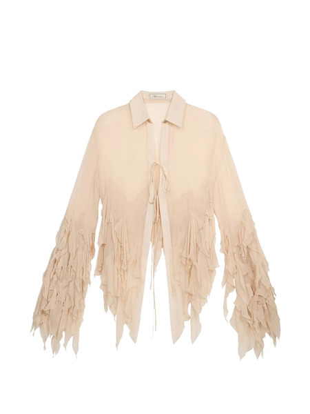  Blumarine Ruffled Shirt - Neutrals 