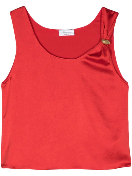  Blumarine Sleeveless Crepe Blouse - Red 