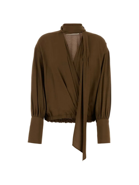  Blumarine Tie-neck Blouse - Brown 