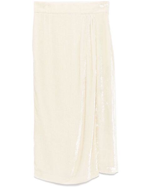  Blumarine Velvet Midi Skirt - White 