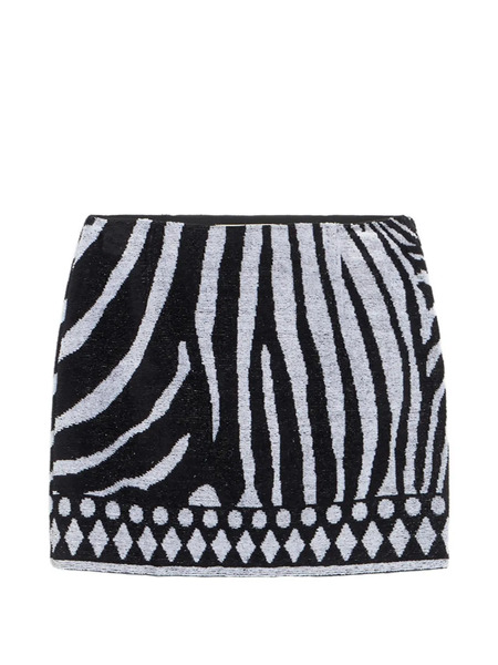  Blumarine Zebra-print Mini Skirt - Black 