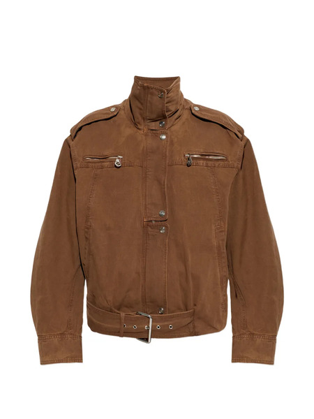  Blumarine Zipped Belted Jacket - Brown 