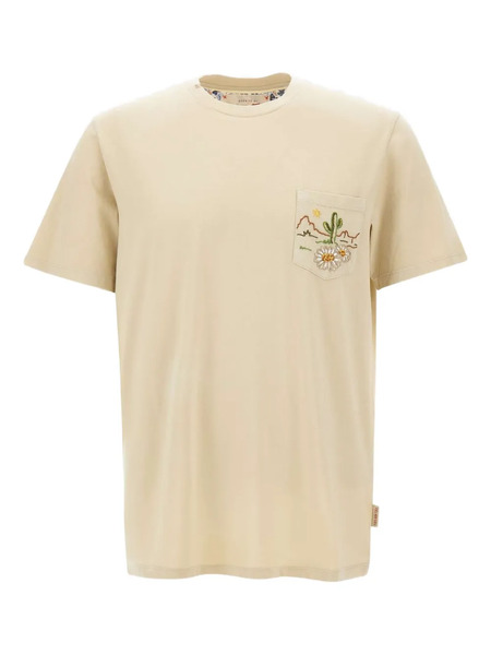  Bob Embroidered-pocket T-shirt - Neutrals 