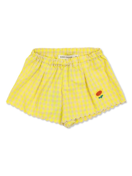  Bobo Choses Checked Shorts - Yellow 