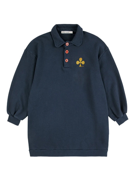  Bobo Choses Clover-embroidered Dress - Blue 