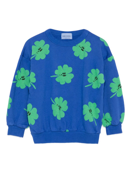  Bobo Choses Clover-print Sweatshirt - Blue 
