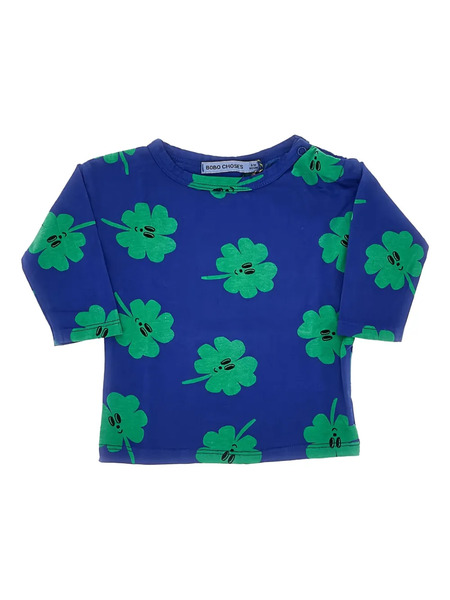  Bobo Choses Clover-print T-shirt - Blue 