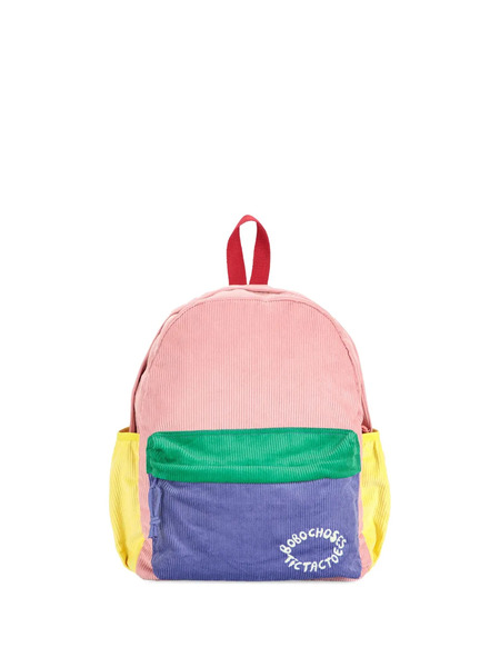  Bobo Choses Corduroy Panelled Backpack - Pink 