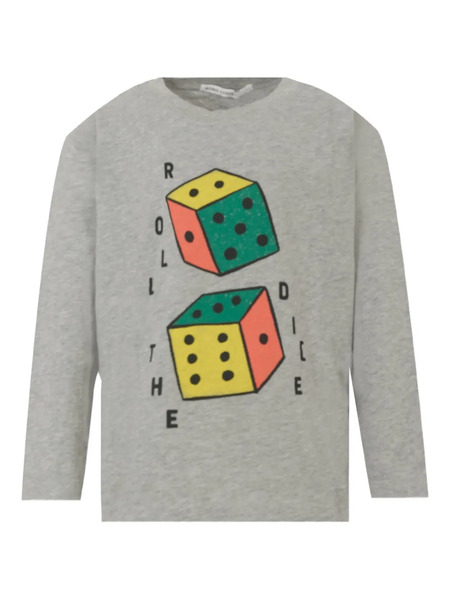  Bobo Choses Dice-print Long-sleeved T-shirt - Grey 