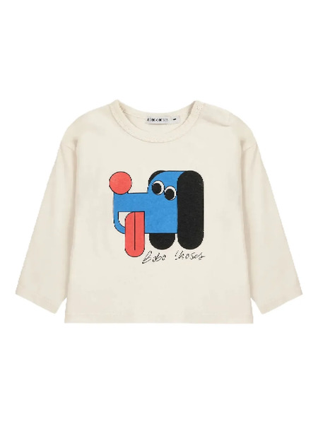  Bobo Choses Doggy Mate Long-sleeve Top - Neutrals 