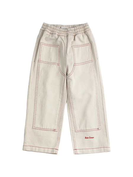  Bobo Choses Elasticated Embroidery Trousers - Neutrals 
