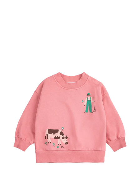  Bobo Choses Farm Adventure Sweatshirt - Pink 