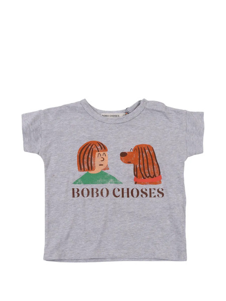  Bobo Choses Friends In A Pickle Short-sleeve T-shirt - Grey 