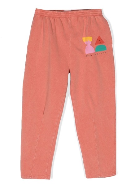  Bobo Choses Funny Friends Cotton Track Pants - Red 