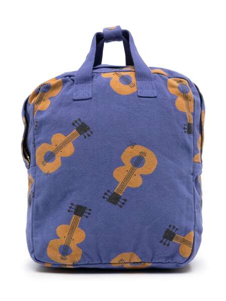  Bobo Choses Guitar-print Cotton Backpack - Purple 